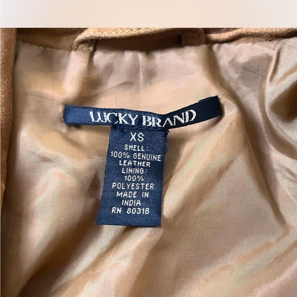 Lucky brand suede fringe jacket xs - Picture 6 of 6